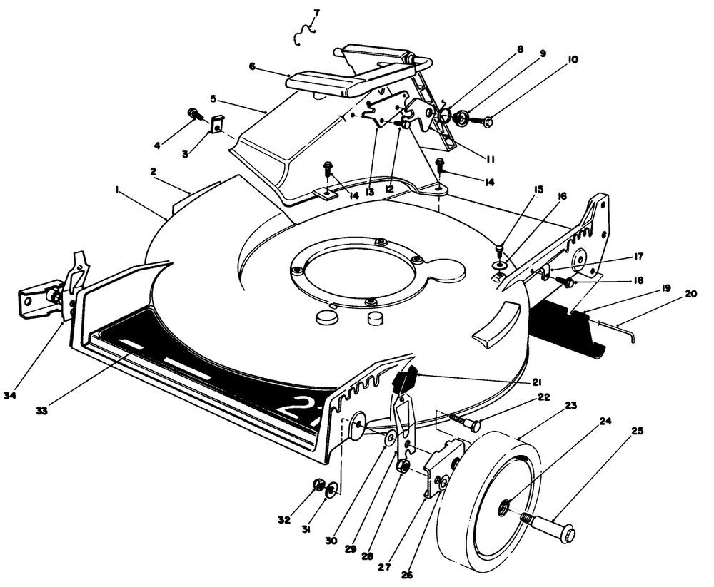 Housing Assembly Diagram and Parts List for 20588 6000001 - 6999999 Toro Lawn Mower