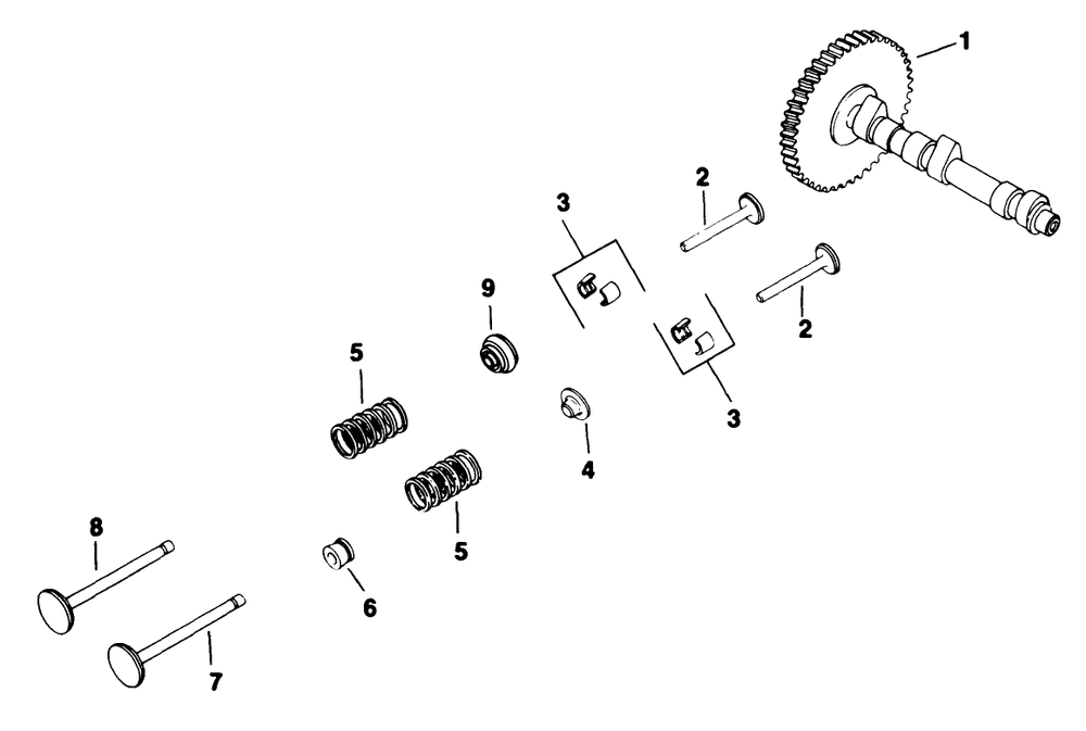 Camshaft & Valves Engine Kohler Model No. M18qs-24615 (Continued) Diagram and Parts List for 30718 0000001 - 0999999 Toro Lawn Tractor