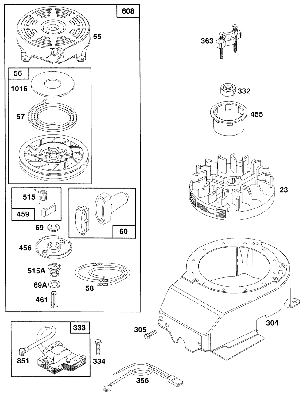 Engine Model 122702-0182-01 Diagram and Parts List for 20906B 1000001 - 1999999 Toro Lawn Mower