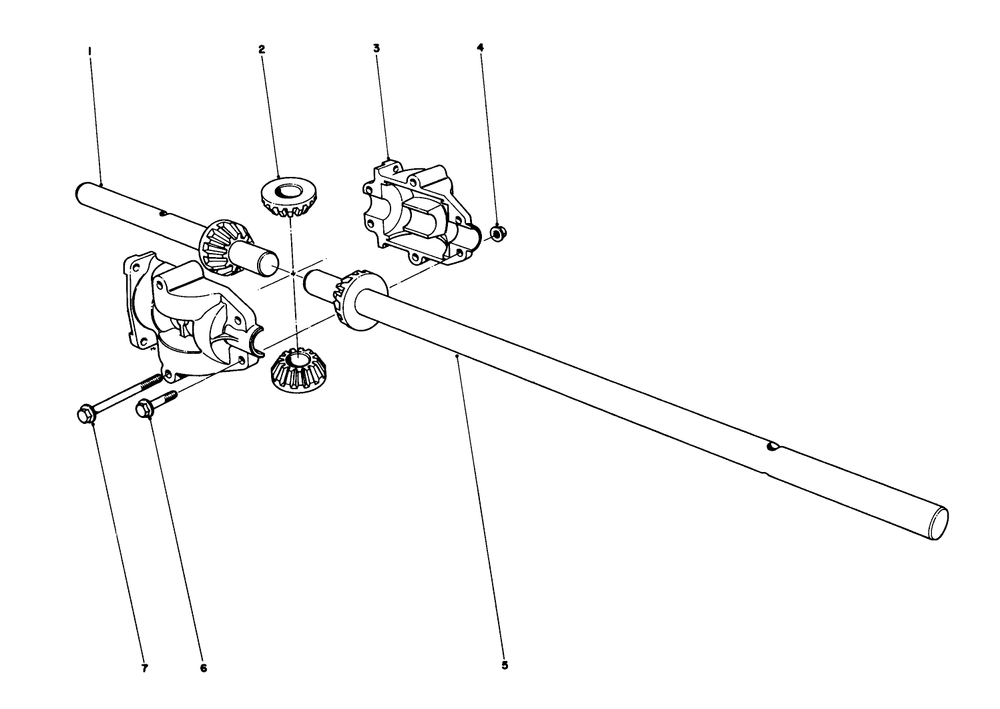 Differential Assembly Diagram and Parts List for 56015 3000001 - 3999999 Toro Lawn Tractor