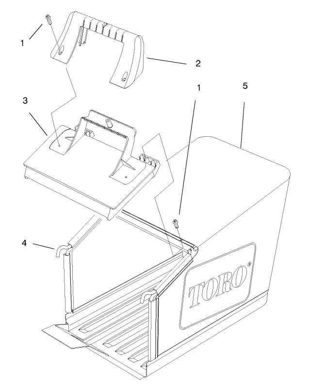 Bag And Components Assembly Diagram and Parts List for 20914 8900001 - 8999999 Toro Lawn Mower
