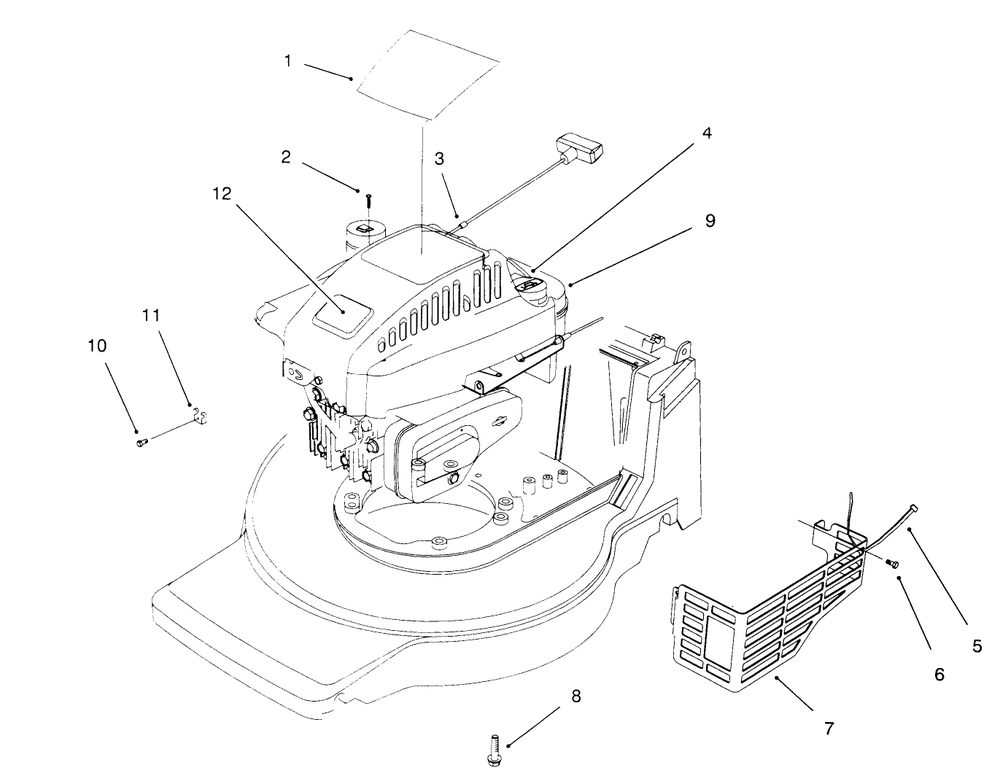 Engine Assembly Diagram and Parts List for 20914B 69000001 - 69999999 Toro Lawn Mower