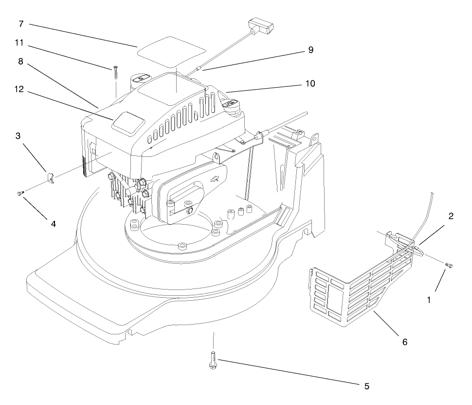 Engine Assembly Diagram and Parts List for 20803 8900001 - 8999999 Toro Lawn Mower