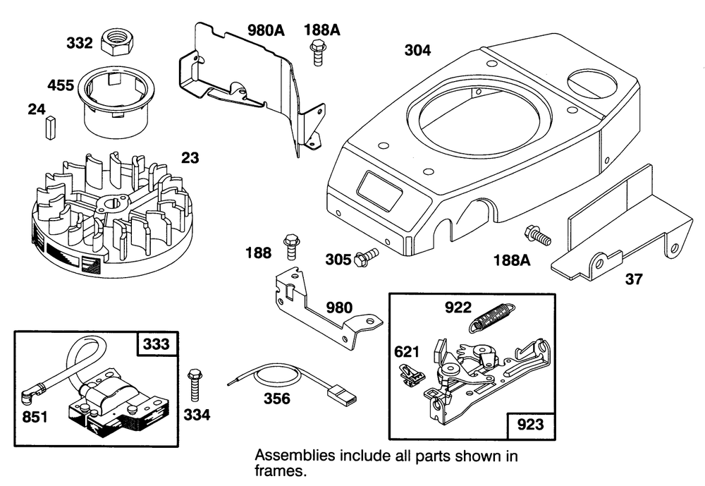 Engine Gts 150 Diagram and Parts List for 22145 5900001 - 5999999 Toro Lawn Mower