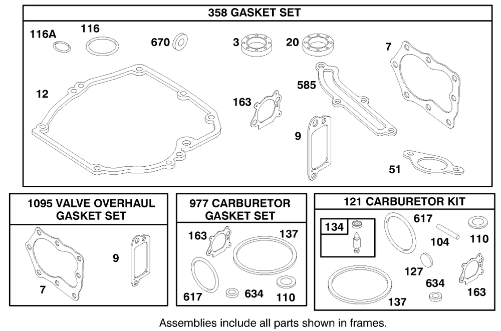 Engine Briggs & Stratton Model 127802-1761-E1 Diagram and Parts List for 21012 8900001 - 8999999 Toro Lawn Mower