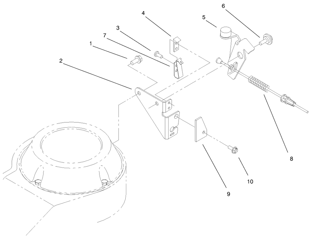 Brake Assembly Diagram and Parts List for 22038 9900001 - 9999999 Toro Lawn Mower