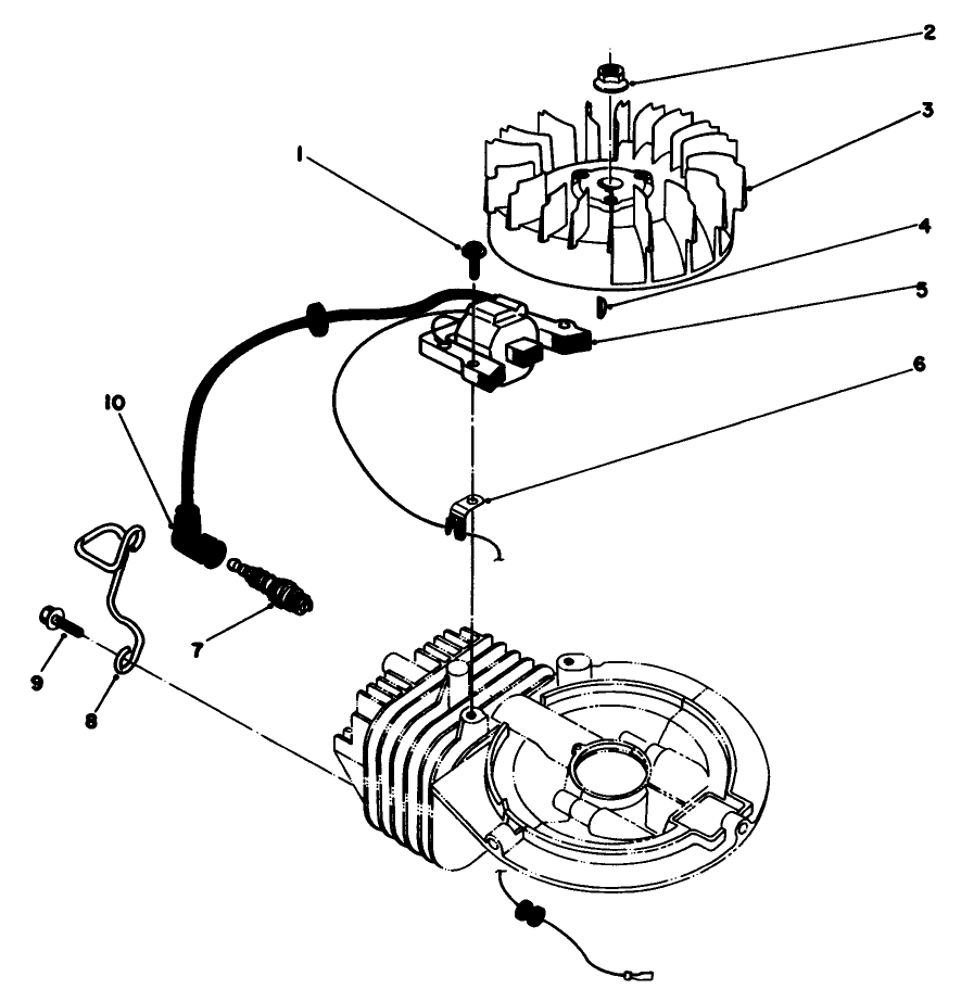 Ignition Assembly (Model No. 47pn2-7) Diagram and Parts List for 22043 3900001 - 3900964 Toro Lawn Mower