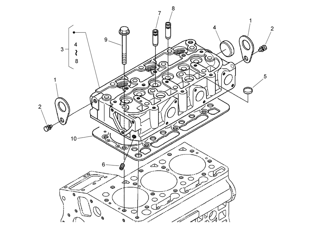 Cylinder Head Assembly Diagram and Parts List for 74265TE (270000001-270999999)(2007) Toro Lawn Mower