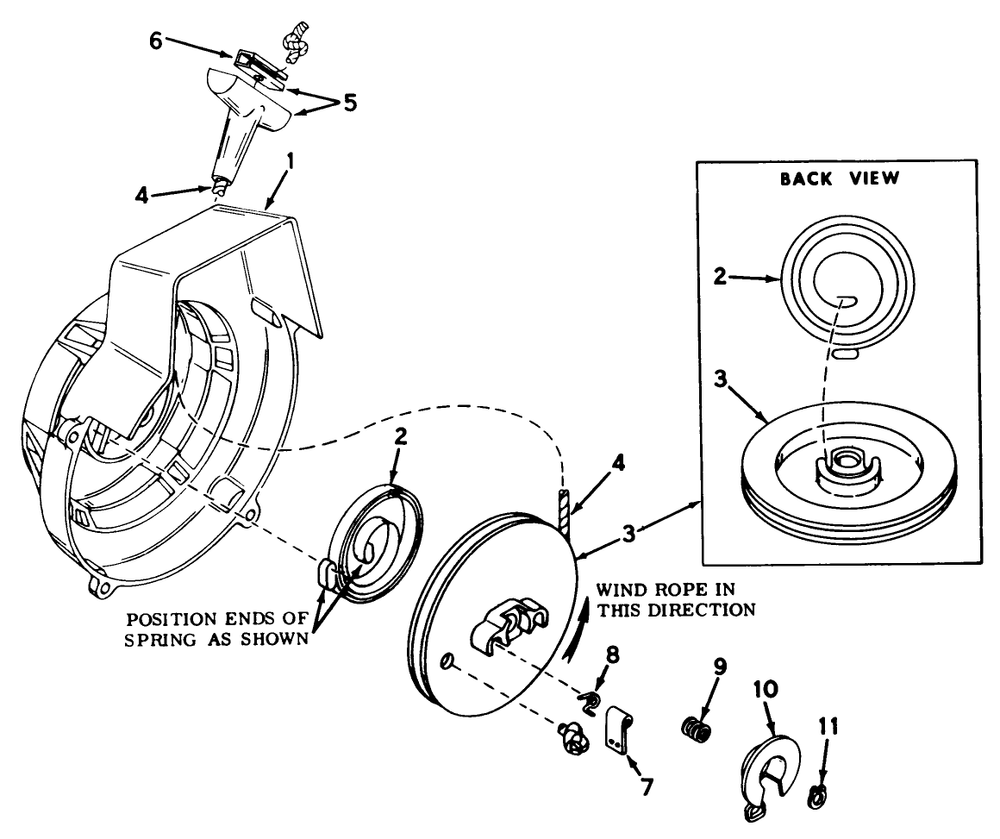 Shroud And Rewind Starter No. 590464a Diagram and Parts List for 31506 7000001 - 7999999 Toro Snow Blower