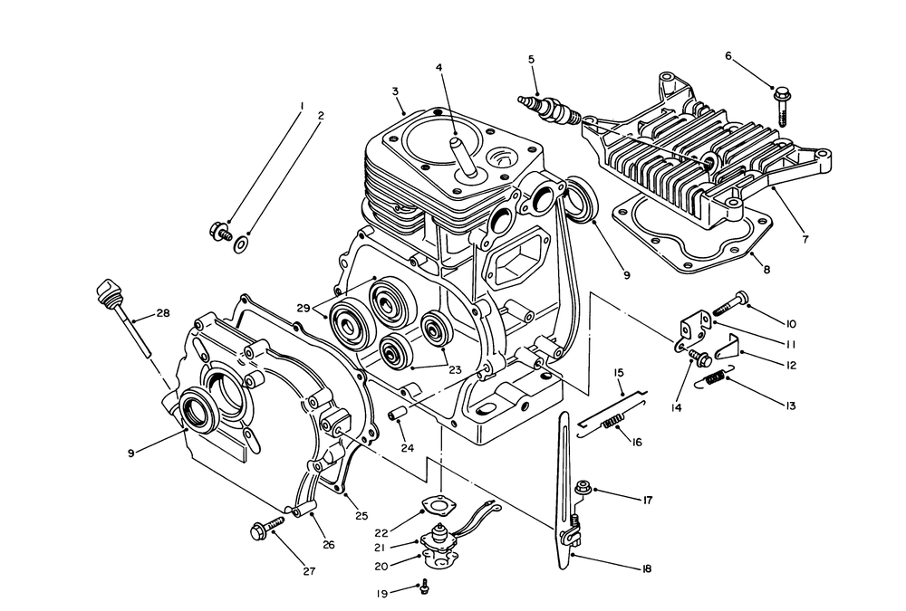 Engine Assembly Diagram and Parts List for 62032 6000001 - 6999999 Toro Generator
