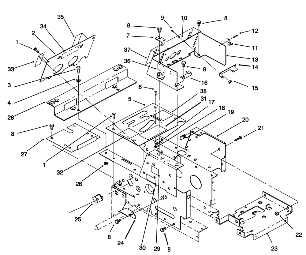 Console-Gear Diagram and Parts List for 73363 6900001 - 6999999 Toro Lawn Tractor
