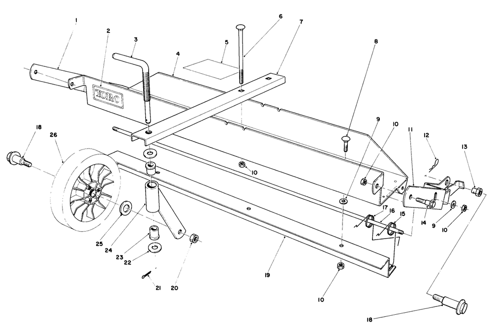 Dethatcher Kit Model No. 59126 (Optional) Diagram and Parts List for 20715 4000001 - 4999999 Toro Lawn Mower