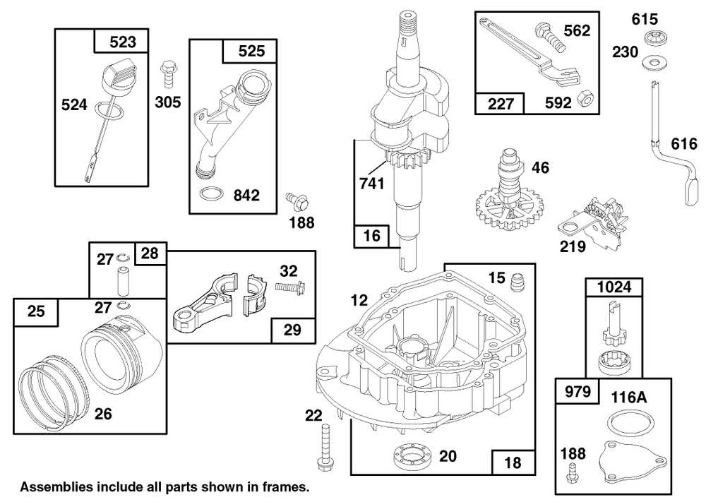 Engine Gts 150 (Model No. 20482 Only) Diagram and Parts List for 20482 790000001 - 799999999 Toro Lawn Mower