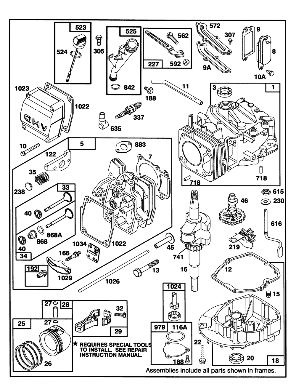 Engine Gts-150 Diagram and Parts List for 20928B 49000001 - 49999999 Toro Lawn Mower