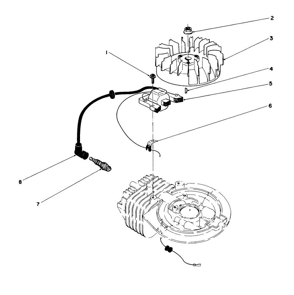 Ignition Assembly (Model No. 47pk9) Diagram and Parts List for 16785 0000001 - 0999999 Toro Lawn Mower