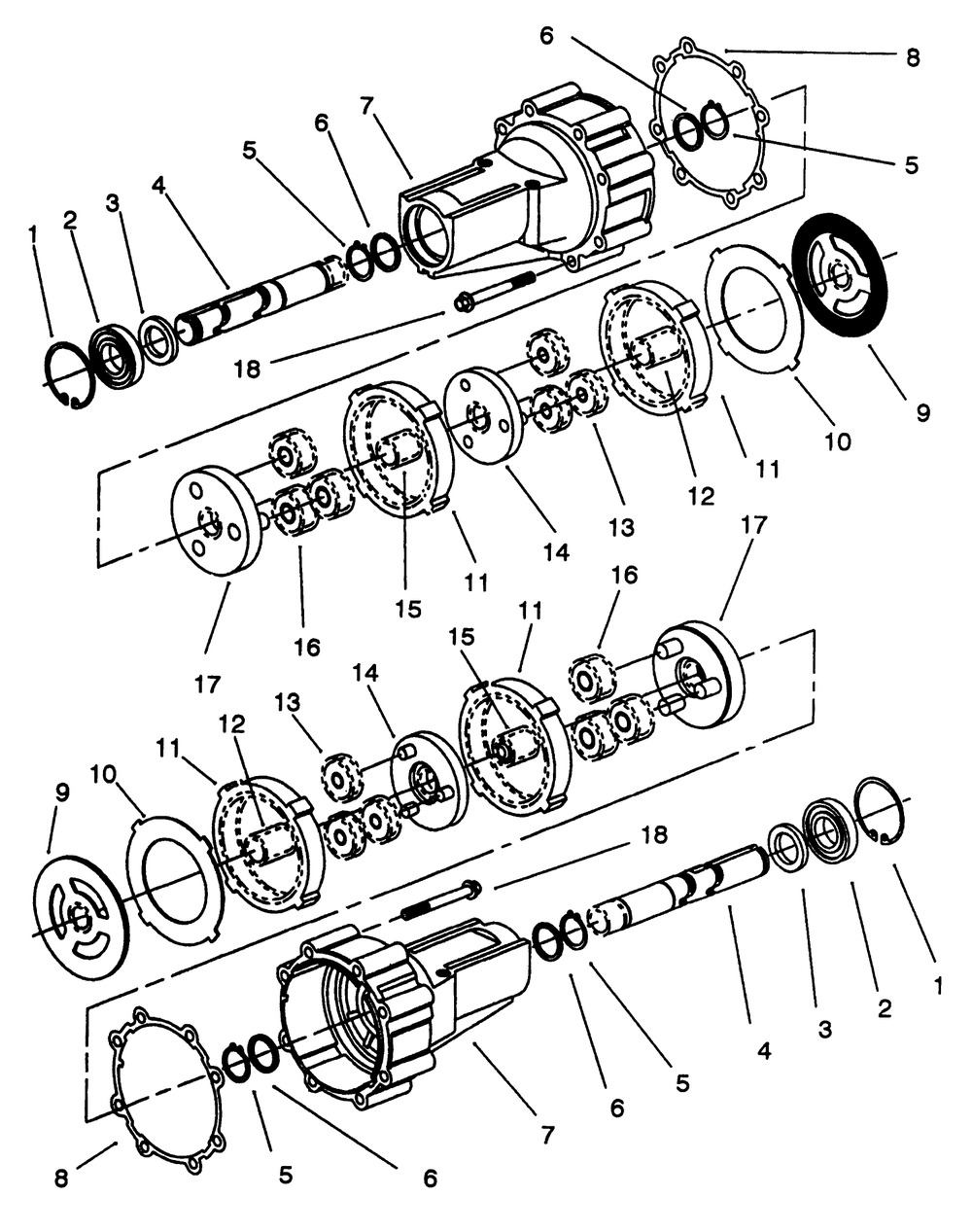Transmission Eaton Model 751-045 Diagram and Parts List for 72081 3900001 - 3999999 Toro Lawn Tractor