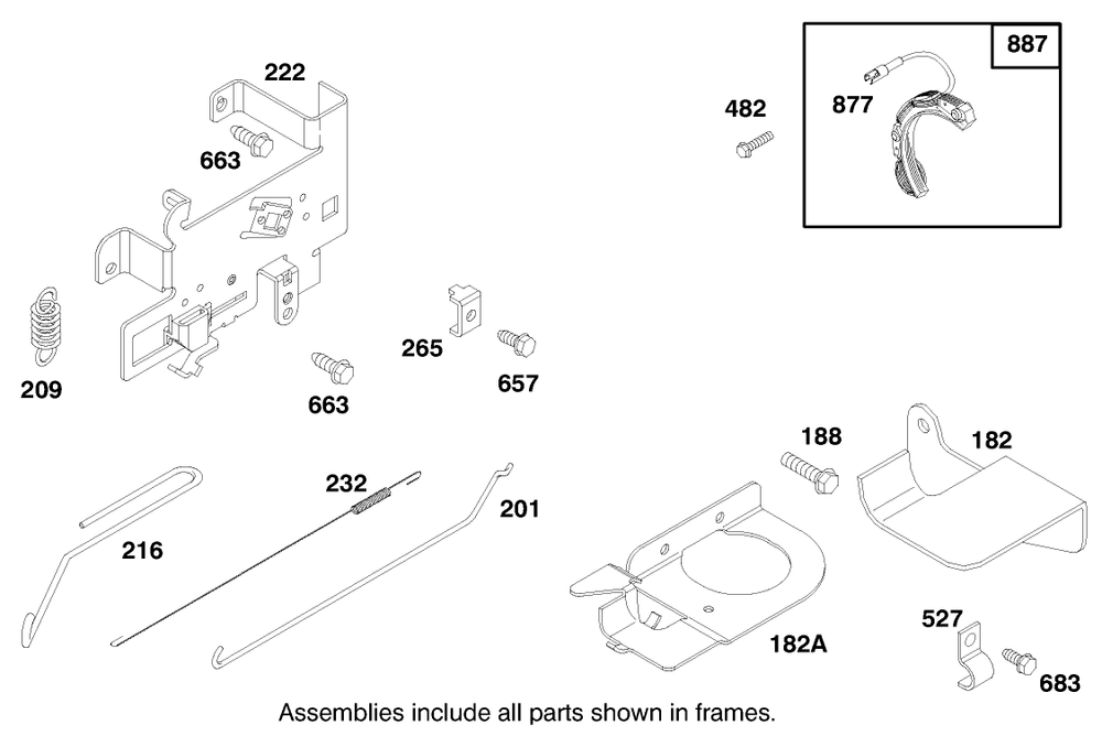 Engine Briggs & Stratton Model 28m707-0127-01 Diagram and Parts List for 71185 7900001 - 7999999 Toro Lawn Tractor
