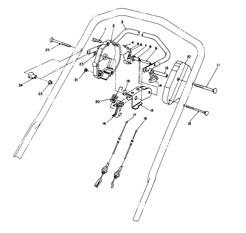 Traction Control Assembly Diagram and Parts List for 26623 0000001 - 0999999 Toro Lawn Mower