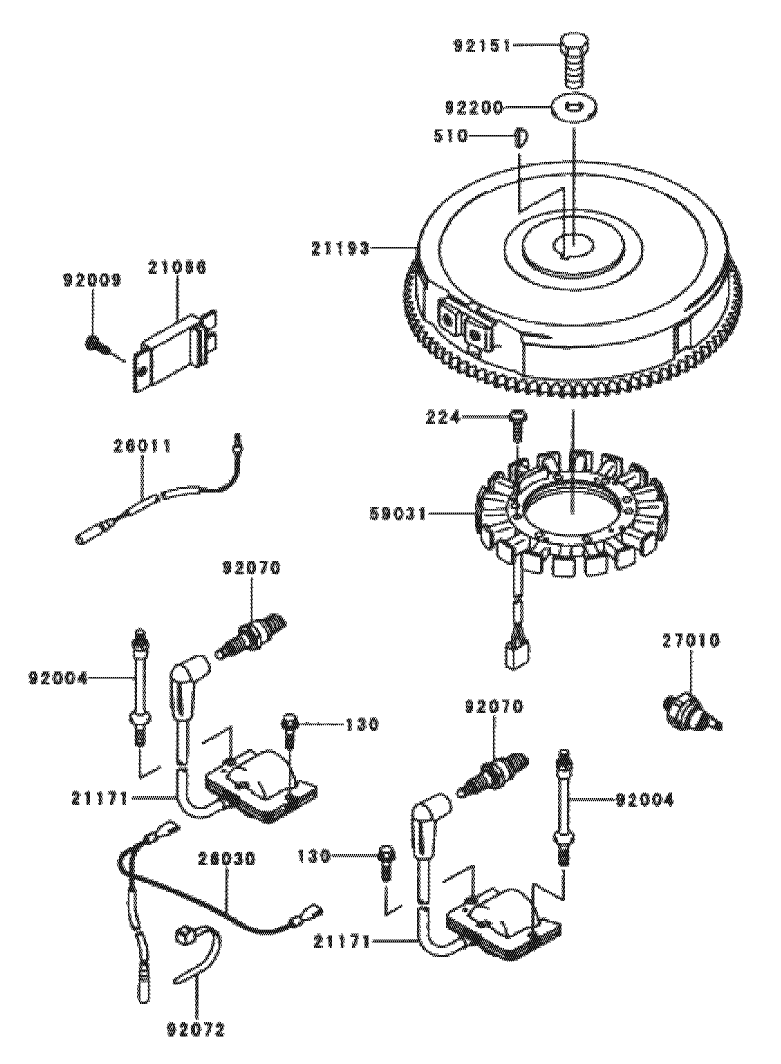 Electric Equipment Assembly Diagram and Parts List for 74173 (200000001-200999999)(2000) Toro Lawn Mower