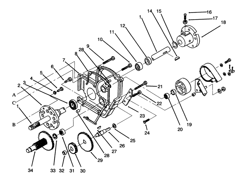 Transaxle Assembly (Continued) Diagram and Parts List for 73520 5900178 - 5999999 Toro Lawn Tractor