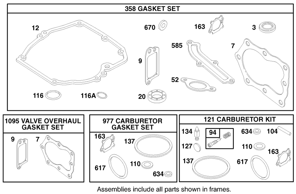 Engine Briggs & Stratton Model 12f702-1741-A1 Diagram and Parts List for 53080 890001 - 899999 Toro Leaf Blower / Vacuum