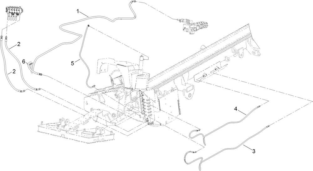 Thrust Frame Hydraulic Hose Assembly No. 5 Diagram and Parts List for 23898 400000000 - 999999999 Toro Lawn Tractor Accessories