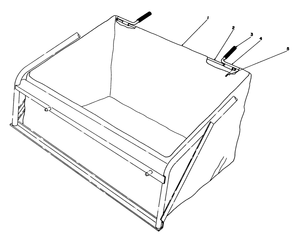 Leaf Bag Model No. 59123 (Optional) Diagram and Parts List for 56138 4000001 - 4999999 Toro Lawn Tractor