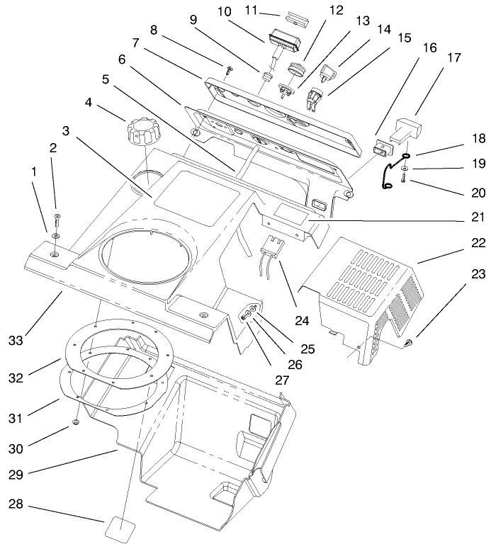 Shroud Assembly Diagram and Parts List for 38424 9900001 - 9999999 Toro Snow Blower