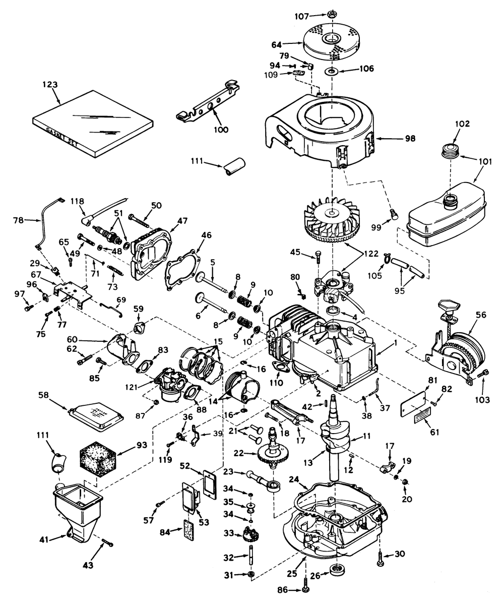 Engine Tecumseh Model No. Lav 35-40708k Diagram and Parts List for 21173 3000001 - 3999999 Toro Lawn Mower
