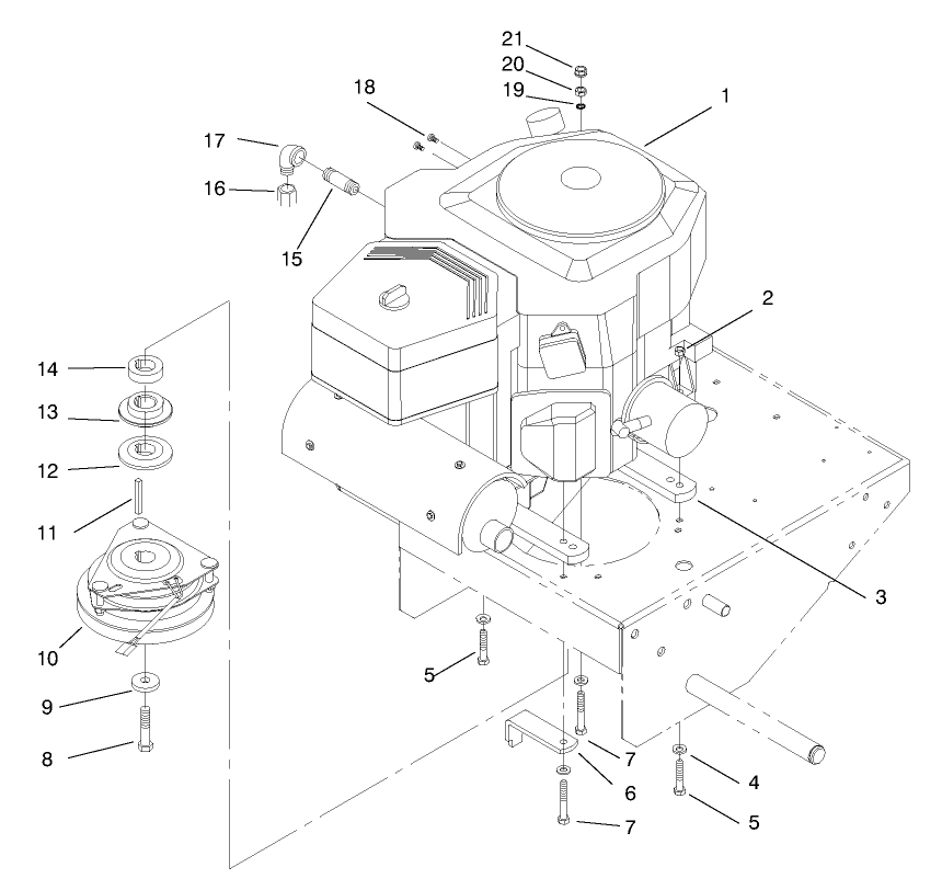 Engine Assembly Diagram and Parts List for 30183 790001 - 799999 Toro Lawn Tractor Accessories