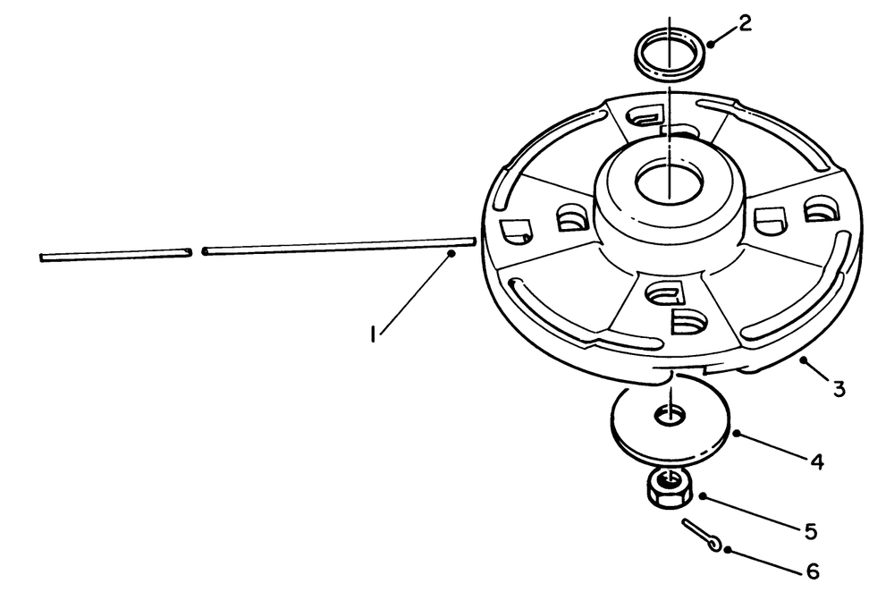 Fixed Line Head (Optional) Diagram and Parts List for 51645 7000001 - 7999999 Toro Trimmer