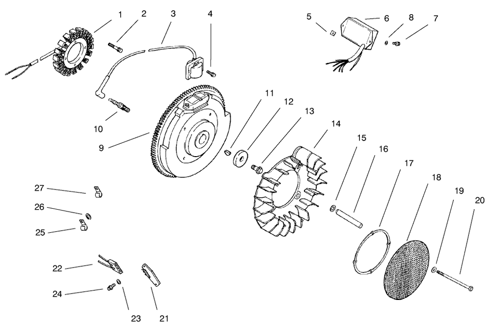 Ignition/Electrical Diagram and Parts List for 74182 (891565-899999)(1998) Toro Lawn Tractor