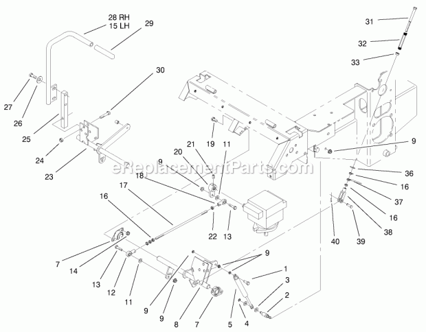 Motion Control System Assembly Diagram and Parts List for 74177 210000001-210999999 Toro Lawn Mower