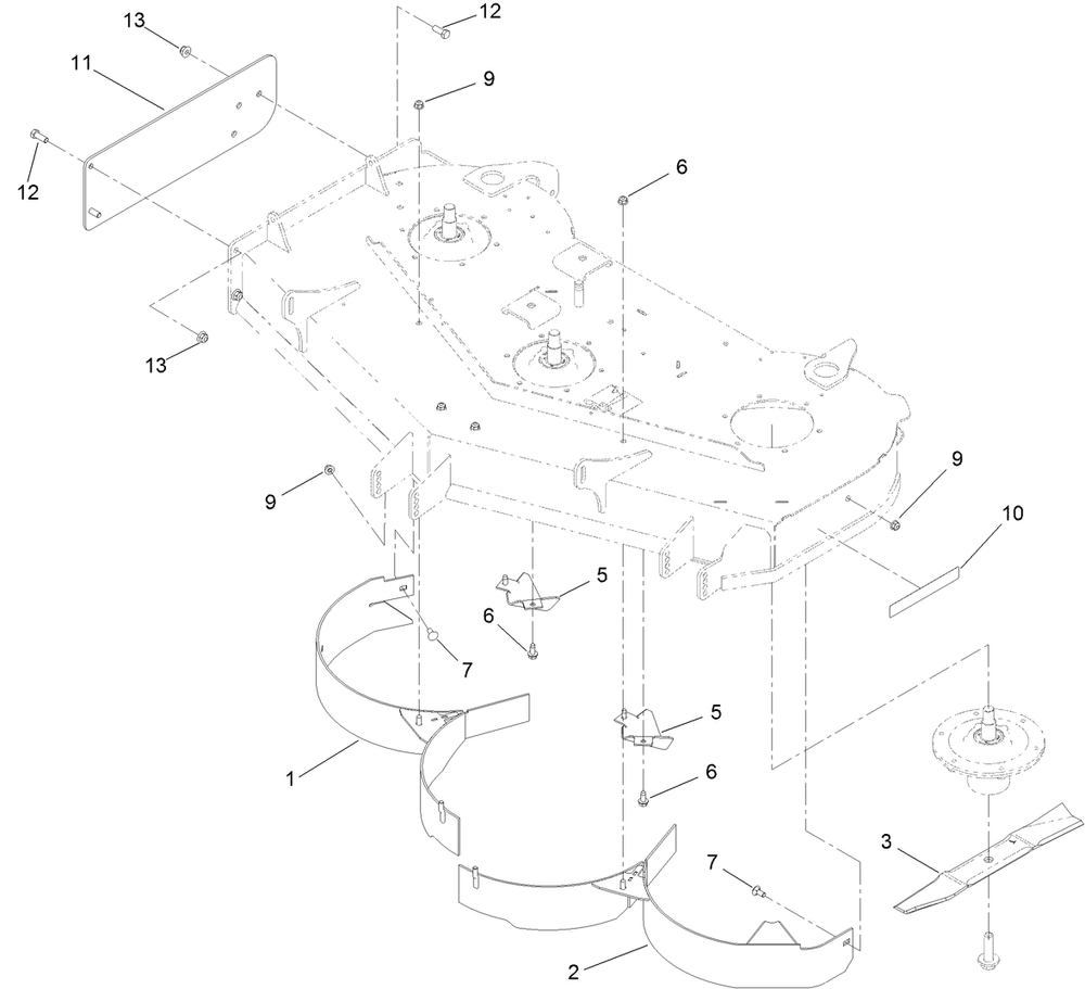 Recycler Assembly Diagram and Parts List for 140-1914  Toro Lawn Mower