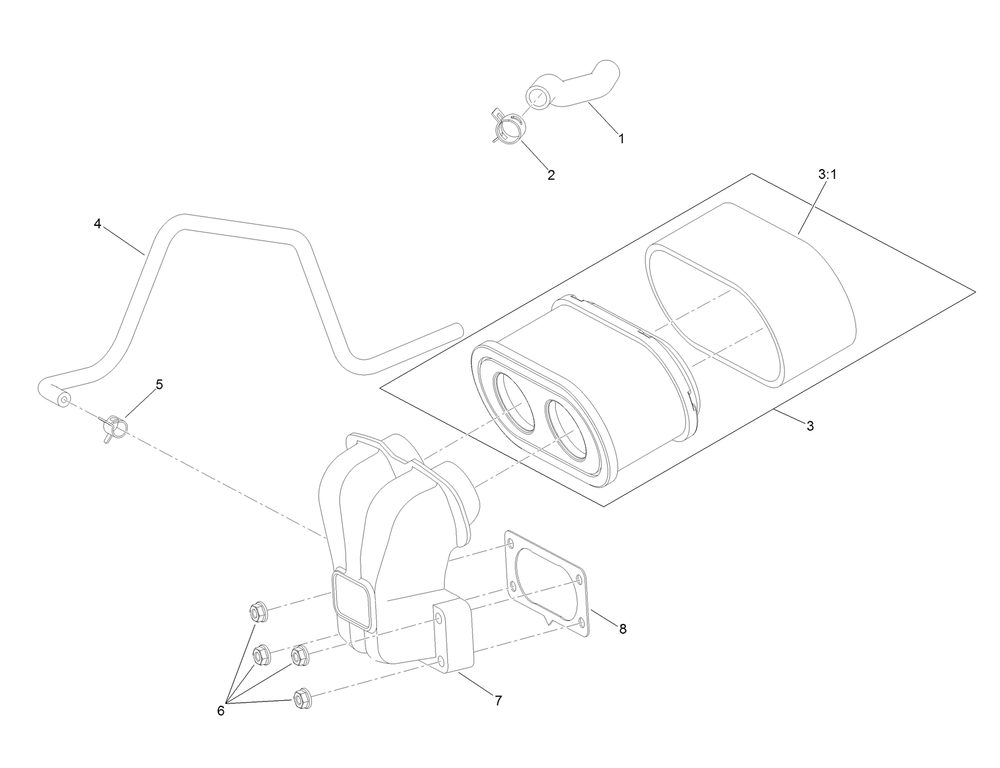 Air Intake And Filtration Assembly Diagram and Parts List for 74466TE 400000000-999999999 Toro Lawn Tractor