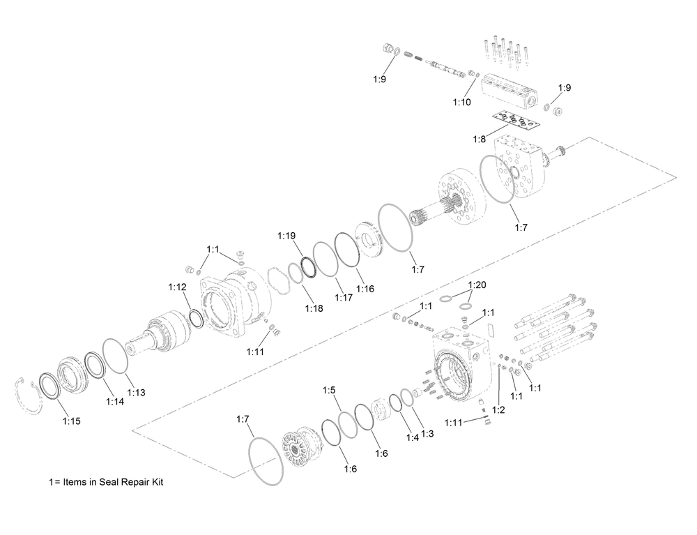 Hydraulic Motor Assembly No. 131-8946 Diagram and Parts List for 23803 400000000 - 999999999 Toro Lawn Tractor Accessories