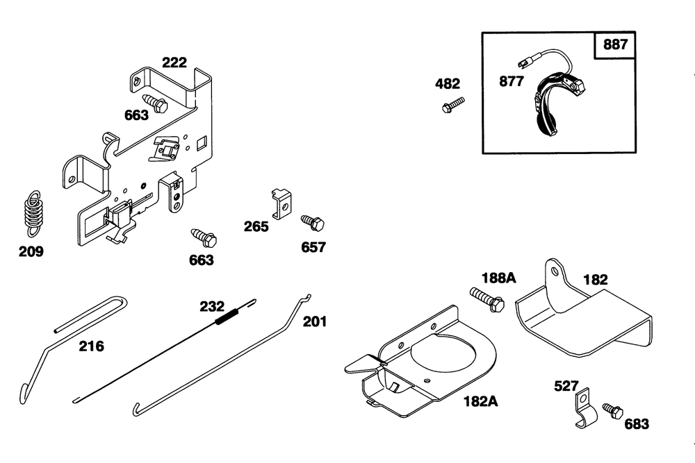 Engine Briggs & Stratton Model 283707-0160-01 Diagram and Parts List for 70141 59000001 - 59999999 Toro Lawn Tractor