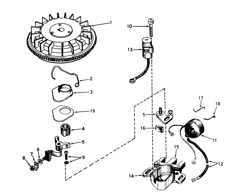 Magneto No. 610862 (Model No. 56022) Diagram and Parts List for 56022 5000001 - 5999999 Toro Lawn Tractor