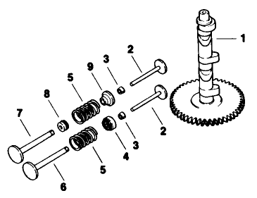 Camshaft & Valves-Engine Kohler Model No. Mv16s-Type 56511 Diagram and Parts List for 30180 100001 - 199999 Toro Lawn Tractor Accessories