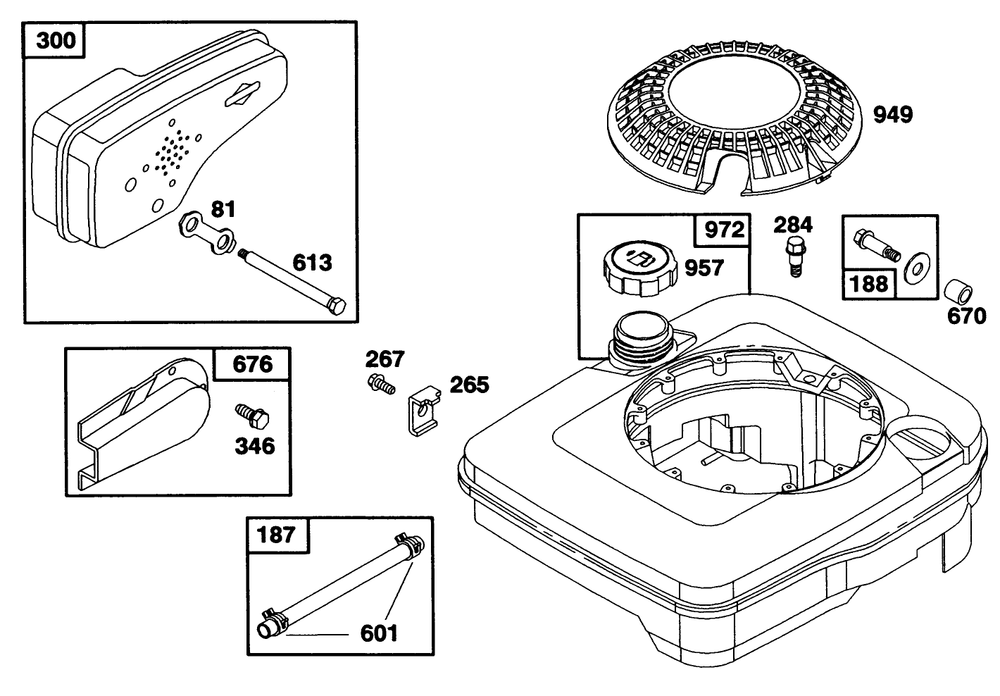 Engine Briggs & Stratton Model 122702-3171-01 Diagram and Parts List for 20216 1000001 - 1999999 Toro Lawn Mower