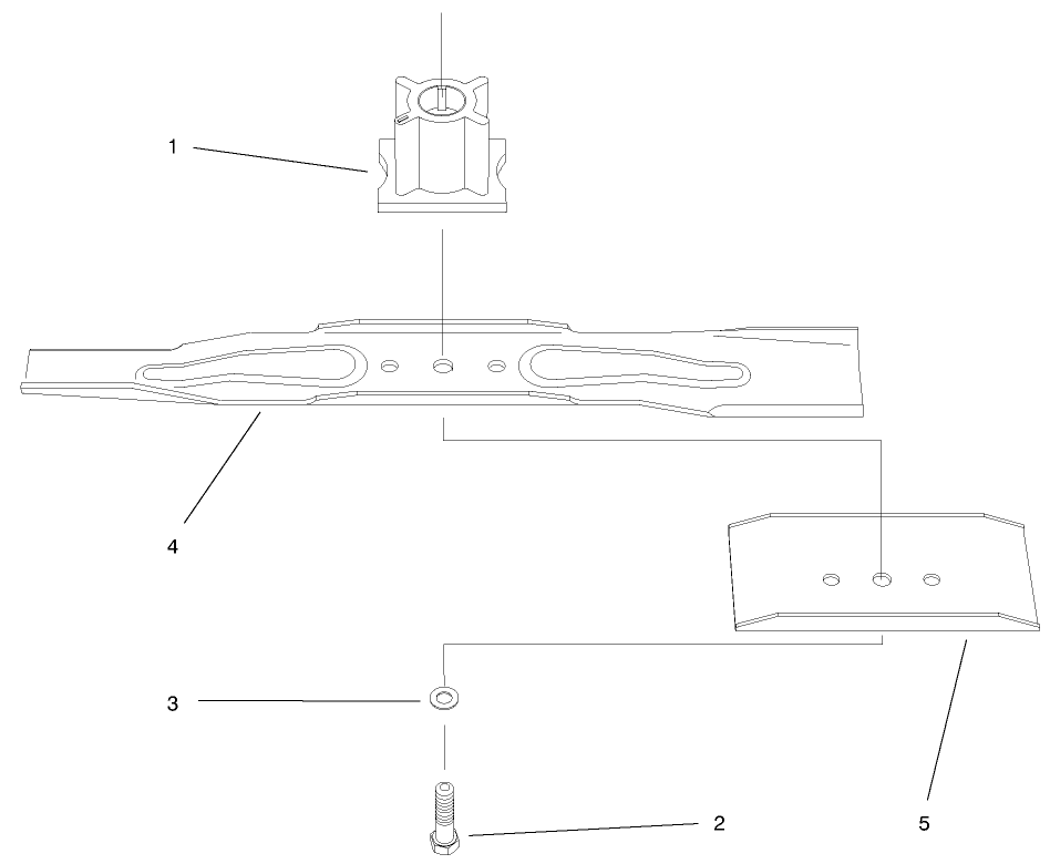 Blade Assembly Diagram and Parts List for 20913 99000001 - 99999999 Toro Lawn Mower