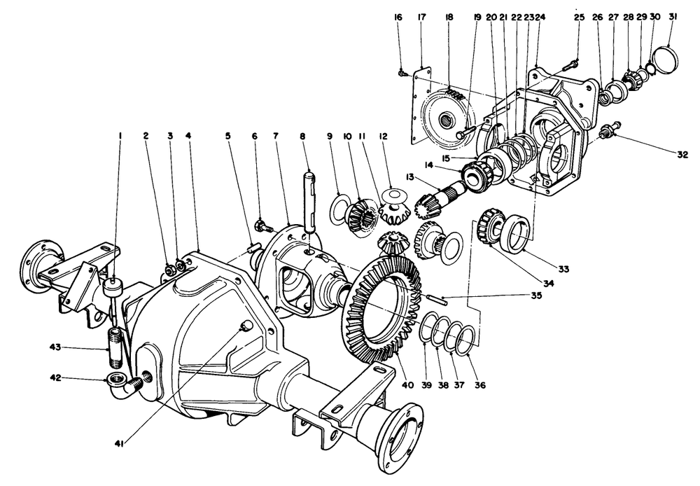 Differential Assembly Diagram and Parts List for 30798 0000001 - 0999999 Toro Lawn Tractor