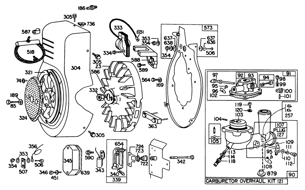 Engine Model No. 326437-0262-01 Diagram and Parts List for 30760 90001 - 99999 Toro Lawn Tractor
