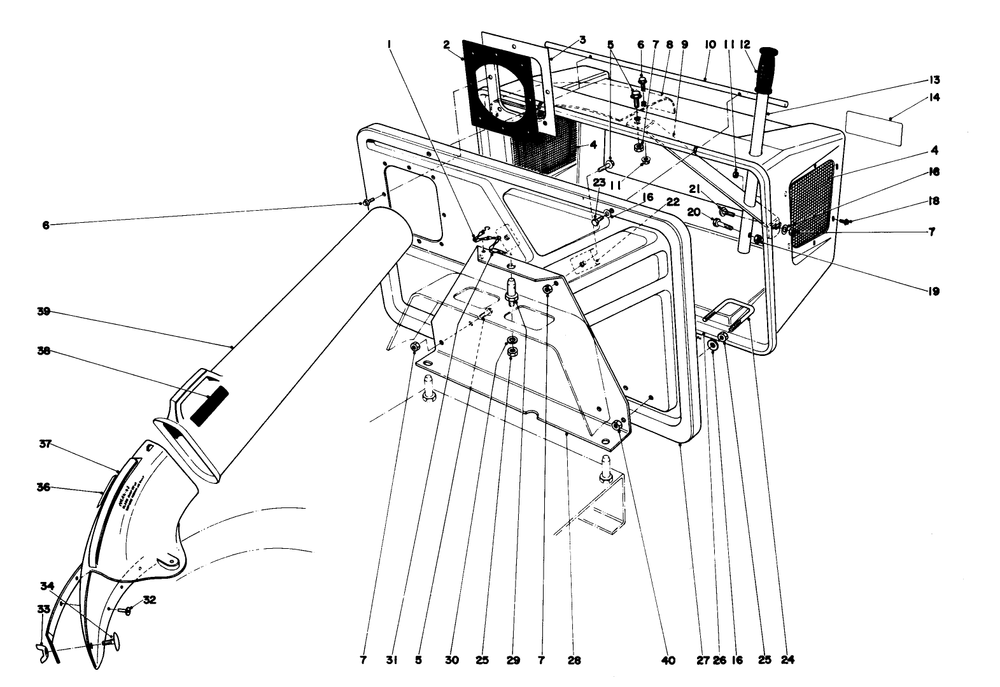 Easy-Empty Grass Catcher Model 59046 (Optional) Diagram and Parts List for 56044 0000001 - 0999999 Toro Lawn Tractor