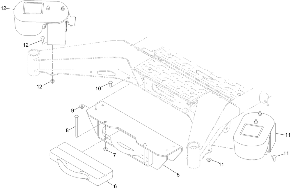 Weight Assembly Diagram and Parts List for 78489 400000000 - 999999999 Toro Lawn Tractor
