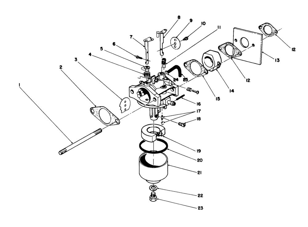 Carburetor Assembly (Model No. 47ph7) (Used On Units With Serial No. 8003898 & Up) Diagram and Parts List for 20684 8000001 - 8999999 Toro Lawn Mower