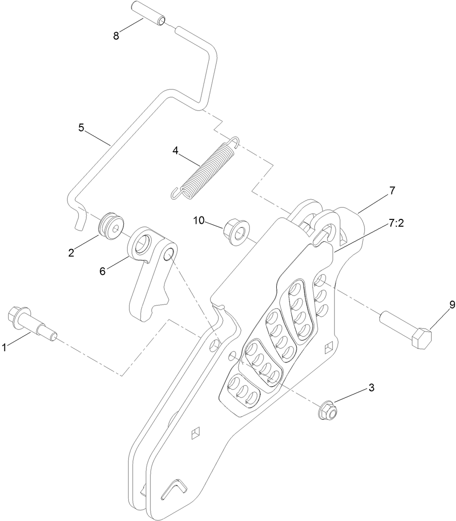 Height-Of-Cut Assembly Diagram and Parts List for 74141 (313000001-313999999)(2013) Toro Lawn Mower