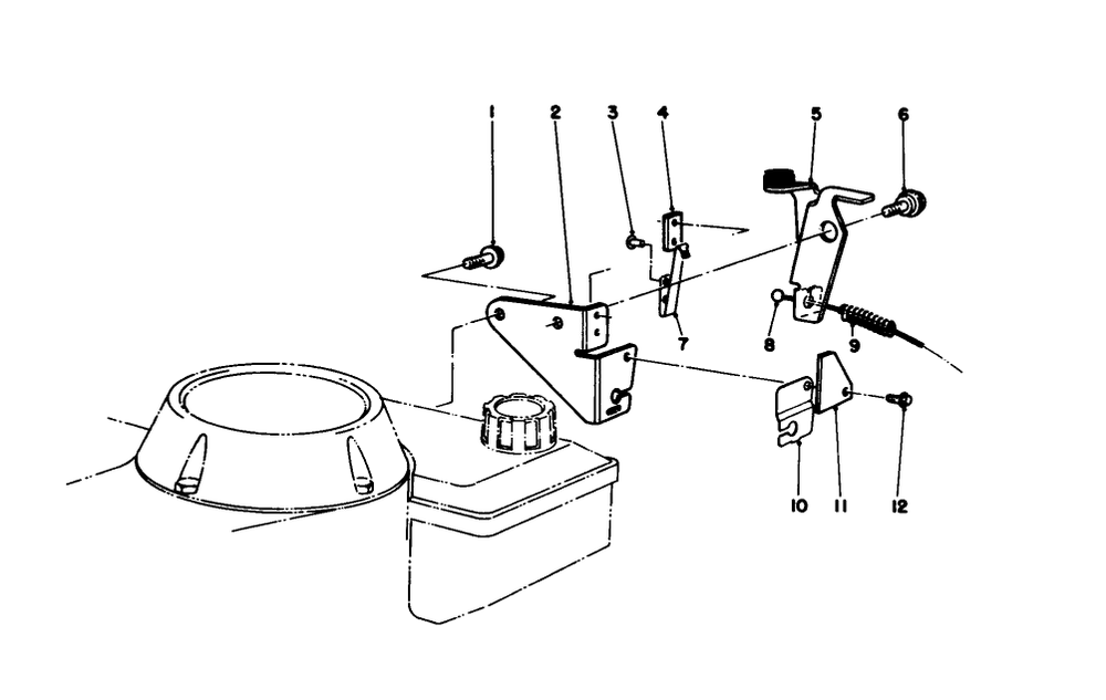 Brake Assembly Diagram and Parts List for 16585C 8000001 - 8999999 Toro Lawn Mower