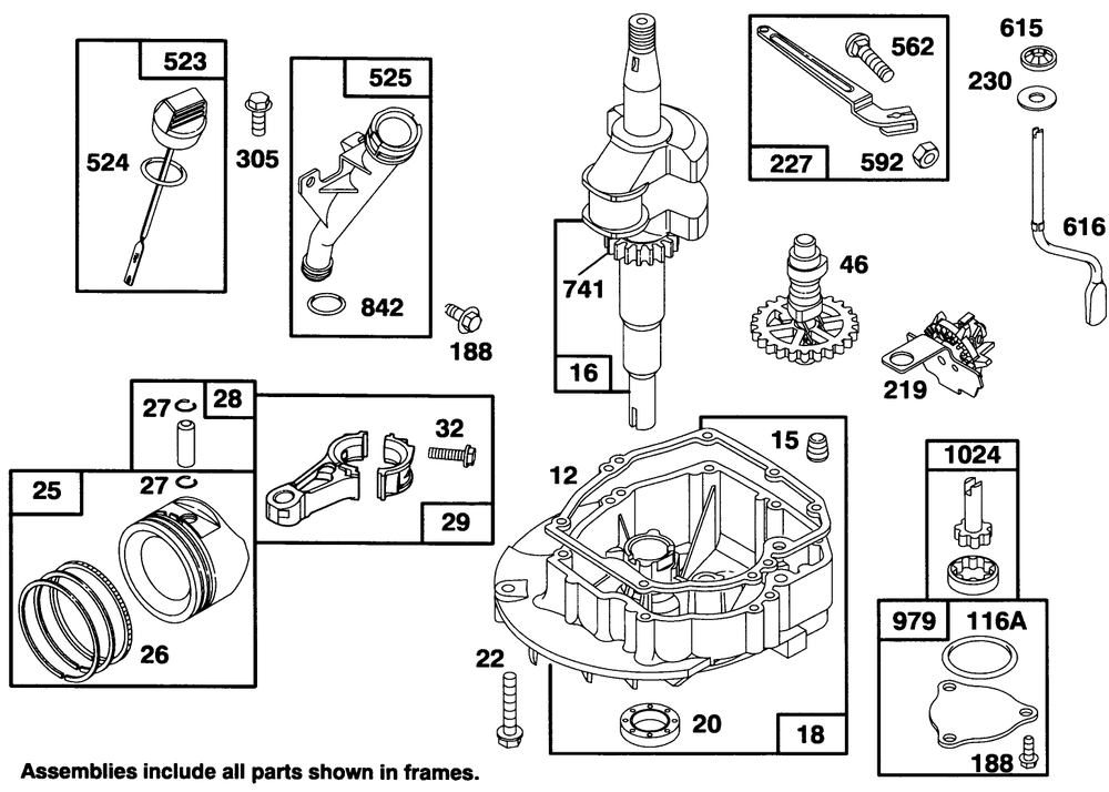 Engine Gts 150 Diagram and Parts List for 20922B 49000001 - 49999999 Toro Lawn Mower