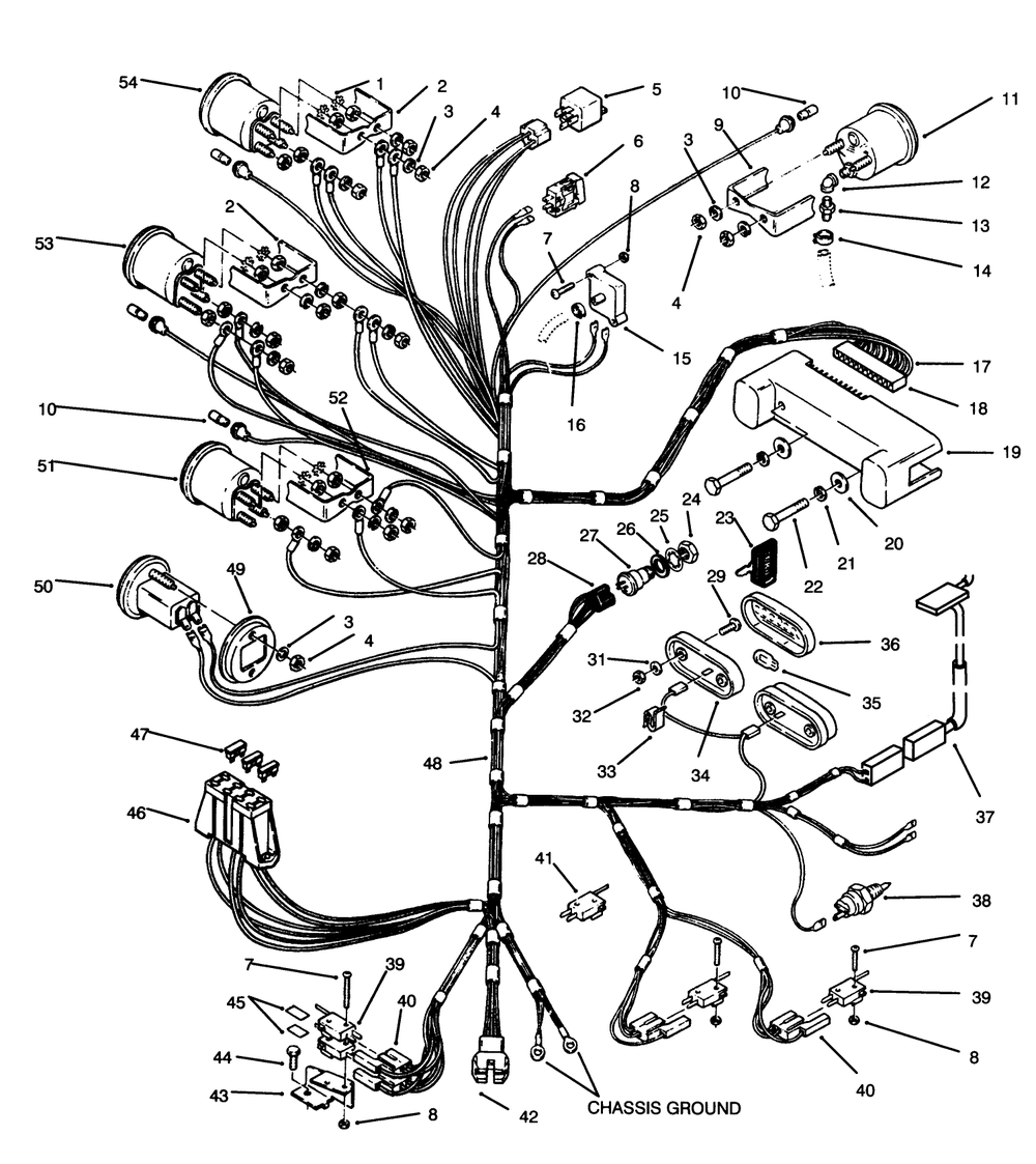 Electrical System Diagram and Parts List for 73520 4900001 - 4999999 Toro Lawn Tractor